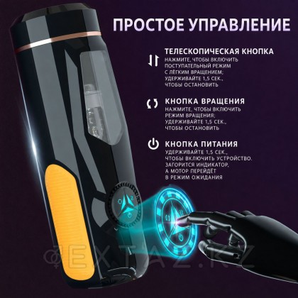 Айналу және айналу функциясы бар автоматты мастурбатор от sex shop Extaz фото 4