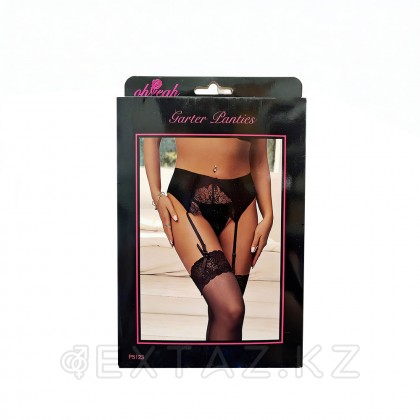 Гартер + жіптері бар қара белбеу (XL-2XL өлшемі) от sex shop Extaz фото 2