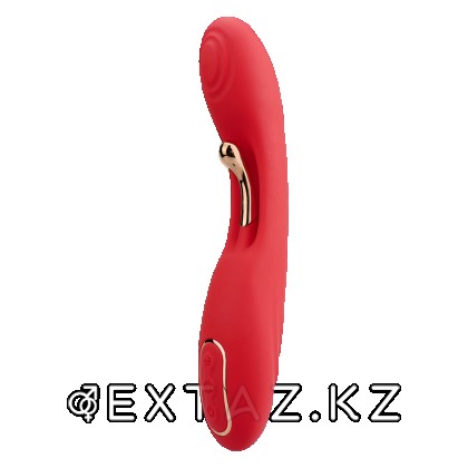 Қос стимуляциялы иілгіш вибратор, қызыл от sex shop Extaz