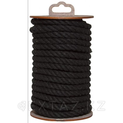 Хлопковая веревка для шибари, на катушке, черная, 20 м - extaz.kz фото 2 Шибариге арналған мақта арқан, катушкада, қара, 20 м от sex shop Extaz фото 2