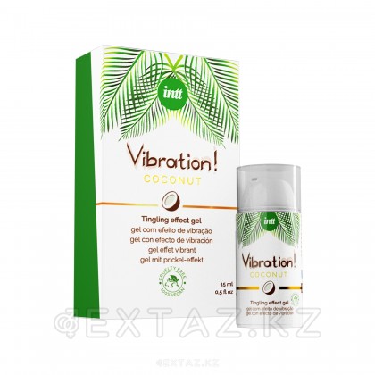 Intt Vibration Coconut - вегетариандық сұйық интимді діріл әсері бар гель Кокос, 15 мл от sex shop Extaz фото 2