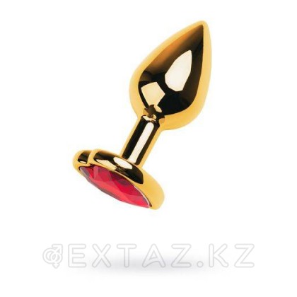 Анальная втулка (золотистый/красный; L80-D34 мм, вес 80г.) от sex shop Extaz фото 3