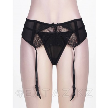Гартер + жіптері бар қара белбеу (XS-S өлшемі) от sex shop Extaz фото 8