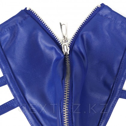 Ohyeah Zipper Blue былғары ерлер жіптері, найзағай, s от sex shop Extaz фото 4