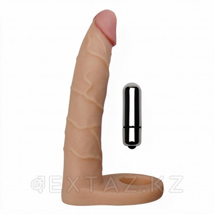 Ultra Soft дірілі бар қос енуге арналған дилдо қондырмасы (17,8*3) от sex shop Extaz