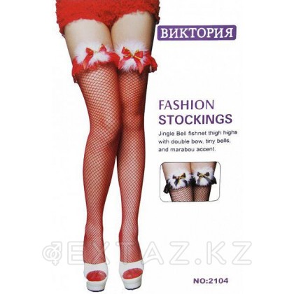 Чулки Beileisi 2104  с бантиками (XS-L) красные от sex shop Extaz