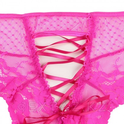 Lace Strappy қызғылт түсті трусики (өлшемі XL-2XL) от sex shop Extaz фото 9