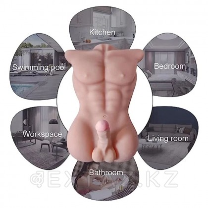 Спортивное мужское тело с фаллоимитатором (8,5 кг.) - extaz.kz фото 9 Дилдомен спорттық ерлер денесі (8,5 кг.) от sex shop Extaz фото 9