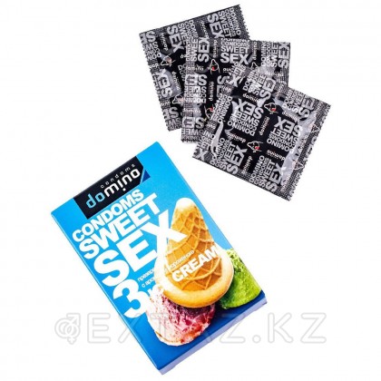 Domino SWEET SEX ice CREAM презервативтері 3 дана (ауызша) от sex shop Extaz