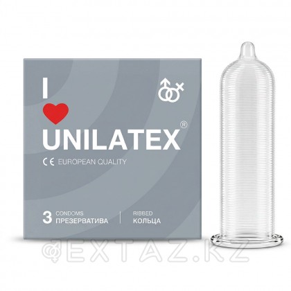 Unilatex Ribbed презервативтері/қырлы, 3 дана. от sex shop Extaz