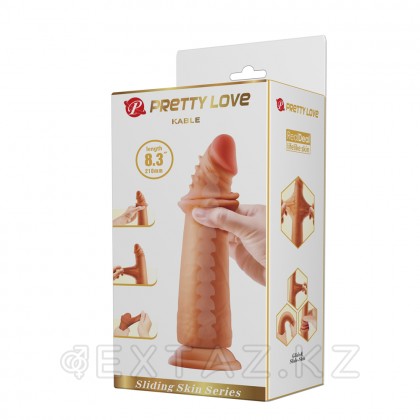 Шынайы dildo ұсынылды кабель (21 см) қоңыр от sex shop Extaz фото 13