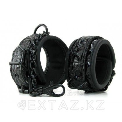 Luxury fetish тізбегіндегі аяққа арналған бұғаулар қара түсті от sex shop Extaz