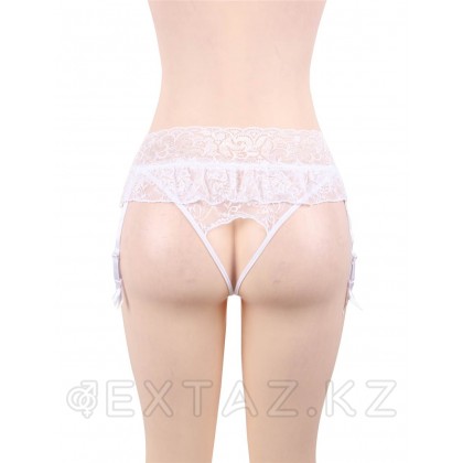 White Sexy Bow шілтерлі шұлық белбеуі (M-L) от sex shop Extaz фото 2