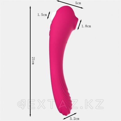 Сгибаемый вибратор с воздушной стимуляцией и подогревом от sex shop Extaz фото 3