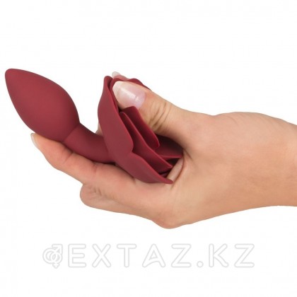 Силиконовый анальный плаг Red rose от sex shop Extaz фото 5