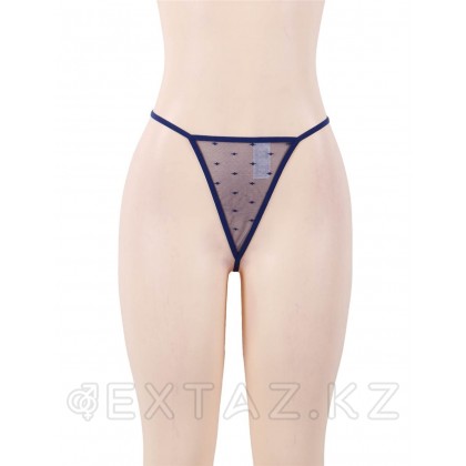 Гартер мен жіптері бар сексуалды көк іш киім (өлшемі 3XL-4XL) от sex shop Extaz фото 7