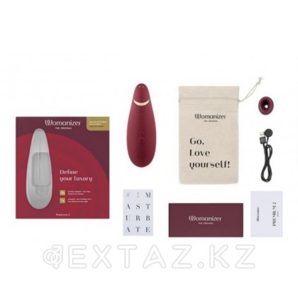 Байланыссыз клиторлық стимулятор Womanizer Premium 2 Бургундия от sex shop Extaz фото 5