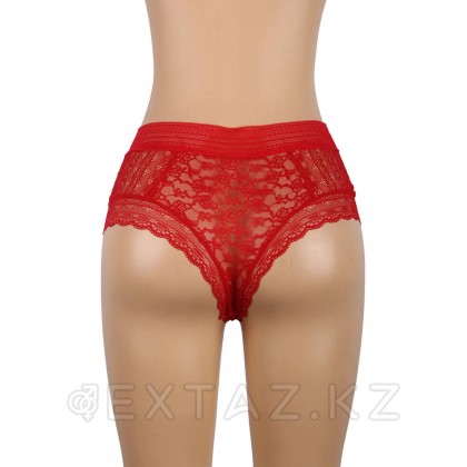 Бразилиялық Floral Lace трусикасы қызыл (өлшемі XL-2XL) от sex shop Extaz фото 5