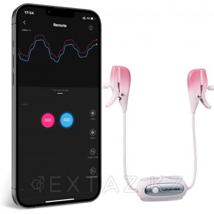 Gemini LOVENSE дірілдейтін емізік қысқыштары (қолданба арқылы басқару) от sex shop Extaz фото 2