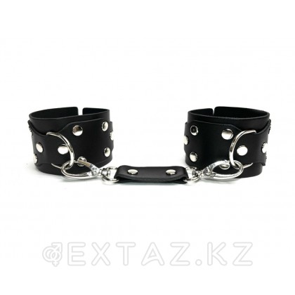 Наручники кожаные Sex Game черные от sex shop Extaz фото 4