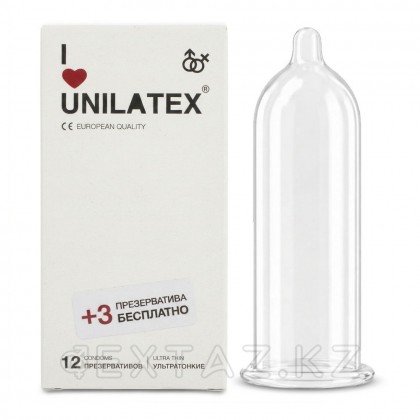Unilatex Ultrathin презервативтері/ультра жұқа, 12 дана + 3 дана сыйлық ретінде от sex shop Extaz