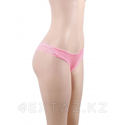 Қызғылт гүлді басылған танга әйелдер трусикасы (XS-S өлшемі) от sex shop Extaz фото 3