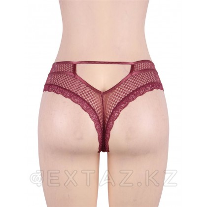 Танга ханымдарының Бургундия трусикасы (XL-2XL өлшемі) от sex shop Extaz фото 7