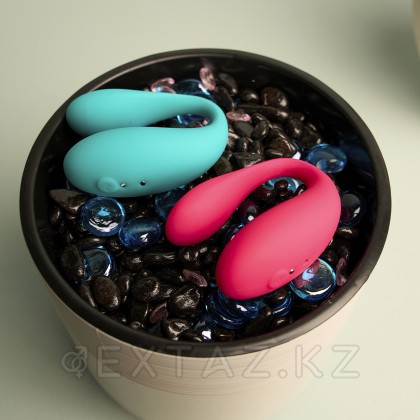 Amovibe қолданбасы арқылы басқарылатын Twin Pink жұп вибраторы от sex shop Extaz фото 2