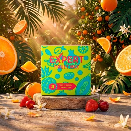EXPERT Fruit Mix презервативтері, жеміс хош иістендірілген, 3 дана от sex shop Extaz фото 4