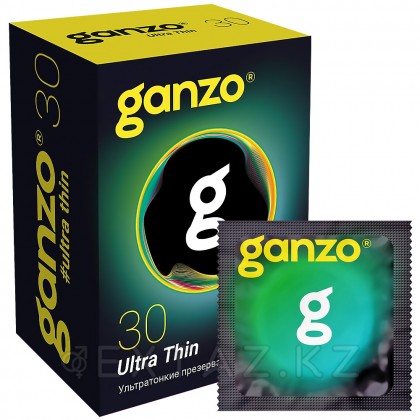 Презервативтер ультра жұқа Ganzo Ultra Thin Black Edition 30 дана. от sex shop Extaz фото 2
