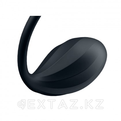 Satisfyer Ribbed petal қара діріл жұмыртқасы (Connect App) от sex shop Extaz фото 3