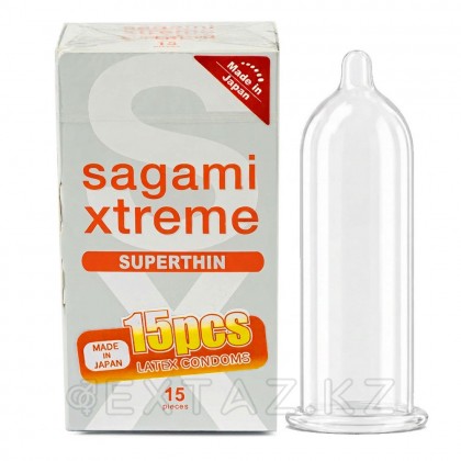 Sagami Xtreme презервативтері 0.04 мм ультра жұқа 15 дана. от sex shop Extaz