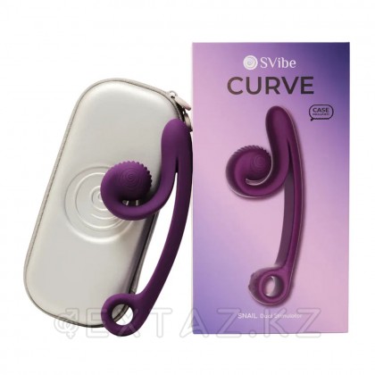 SVibe Snail CURVE Қос ынталандыру вибраторы күлгін от sex shop Extaz