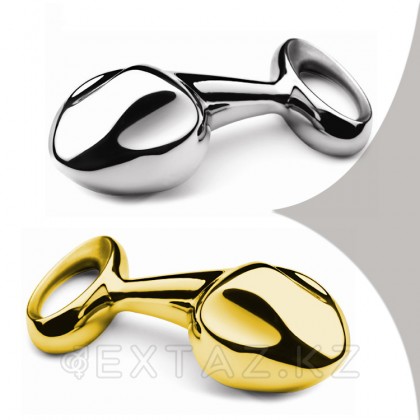 Серебряный анальный плаг с ручкой, Medium от sex shop Extaz фото 3