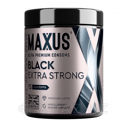 MAXUS Extra Strong презервативтері, қалыңдатылған, қара, 15 дана от sex shop Extaz