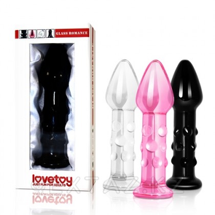 Стеклянный анальный стимулятор (розовый) от sex shop Extaz