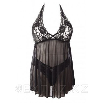 Сексуальный чёрный бэбидолл с открытой спинкой, размер S от sex shop Extaz фото 2