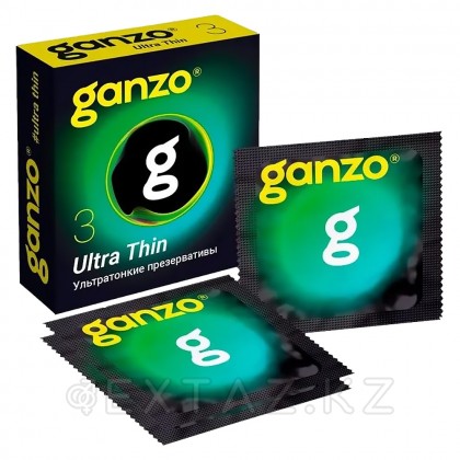 Презервативтер ультра жұқа Ganzo Ultra Thin Black Edition, 3 дана. от sex shop Extaz фото 3