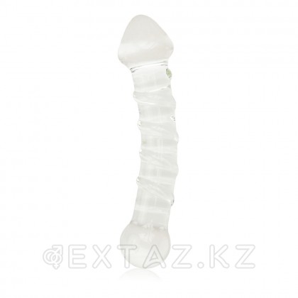 Рельефный стеклянный стимулятор, прозрачный  от sex shop Extaz фото 2