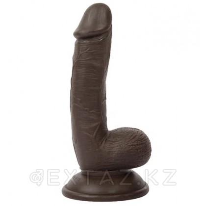 Реалистичный фаллоимитатор (12 * 3,5) коричневый от sex shop Extaz фото 5