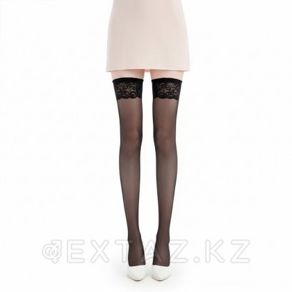 Тегіс серпімді әйелдер шұлықтары (қара) от sex shop Extaz фото 3