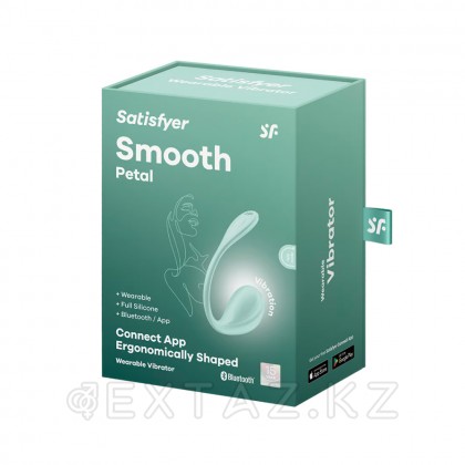 Satisfyer Smooth Petal көгілдір діріл жұмыртқасы (Connect App) от sex shop Extaz фото 4