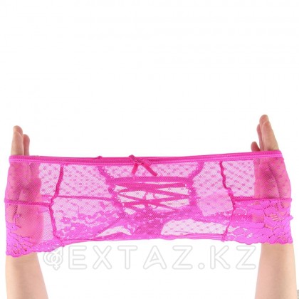 Lace Strappy қызғылт түсті трусики (XL өлшемі) от sex shop Extaz фото 3