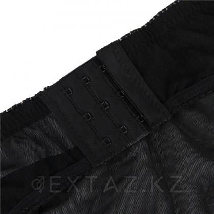 Қыстырғыштары бар шұлықтарға арналған қара белбеу (M-L) от sex shop Extaz фото 7
