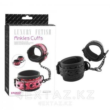 Luxury fetish тізбегіндегі аяққа арналған бұғаулар қара түсті от sex shop Extaz фото 2
