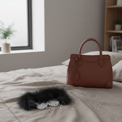 Adrien Lastic қара қауырсынды металл кісендер от sex shop Extaz фото 5