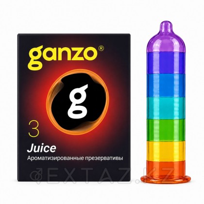 Ganzo Juice Black Edition хош иістендірілген презервативтер, түрлі-түсті, 3 дана. от sex shop Extaz