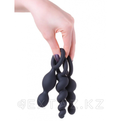 Набор анальных плагов, цвет черный от sex shop Extaz фото 2