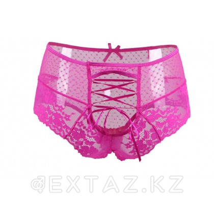 Lace Strappy қызғылт түсті трусики (XL өлшемі) от sex shop Extaz фото 6