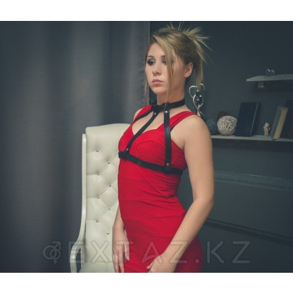 Кожаная портупея на грудь от sex shop Extaz фото 2